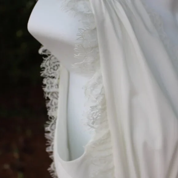 Francesca's Mi Ami Women's White Sleeveless Lace Bodice Jumpsuit Romper Medium - Picture 7 of 15